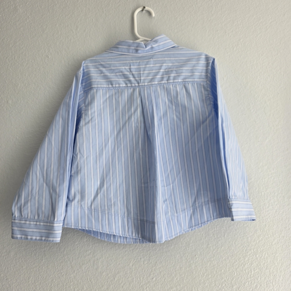 Zara Light Blue Striped Kids Button Down Shirts NWT. - Picture 3 of 9